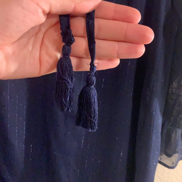 Navy blue long sleeve dress - Picture 3 of 5